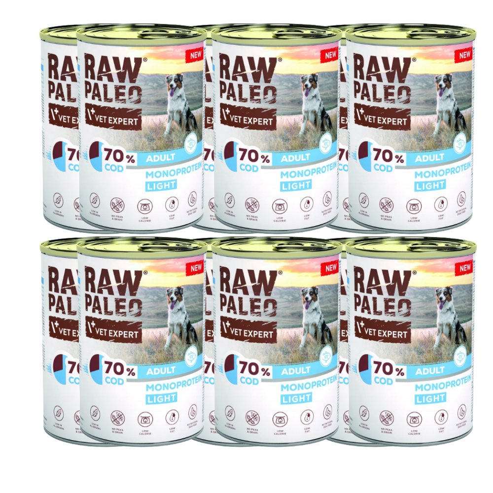 VetExpert Raw Paleo dorsz adult 800 g × 12