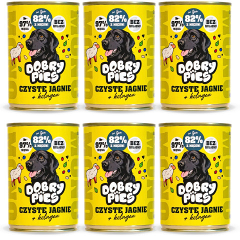 Dobry Pies Mono jagnięcina 400 g × 6