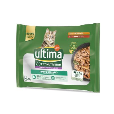 Ultima Expert Nutrition Urinary mix smaków w sosie adult 70 g × 4