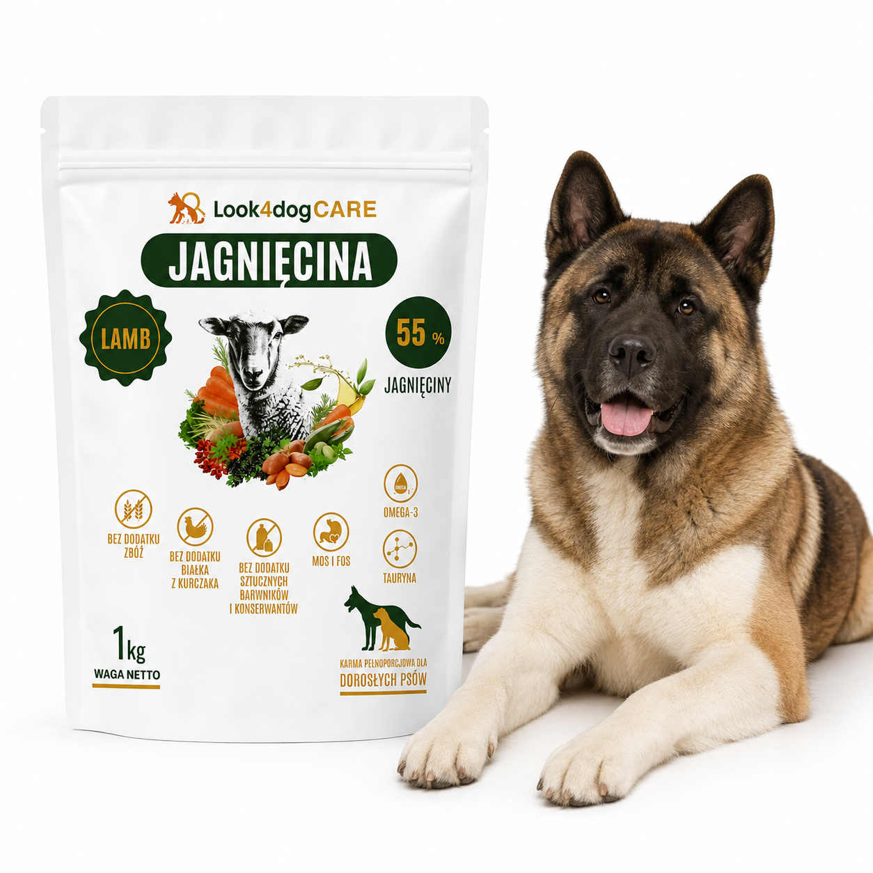 Look4dog CARE jagnięcina adult 1 kg