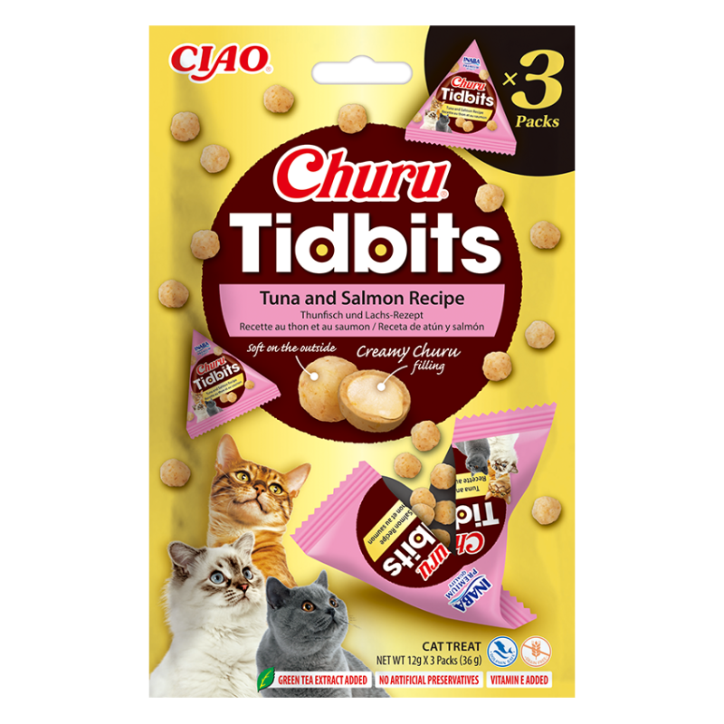 Inaba Churu Tidbits tuńczyk, łosoś 12 g × 3