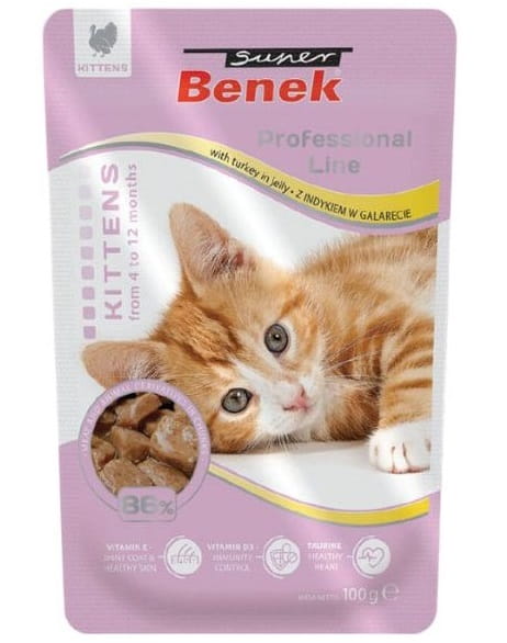 Super Beno Professional Line indyk w galaretce kitten 100 g