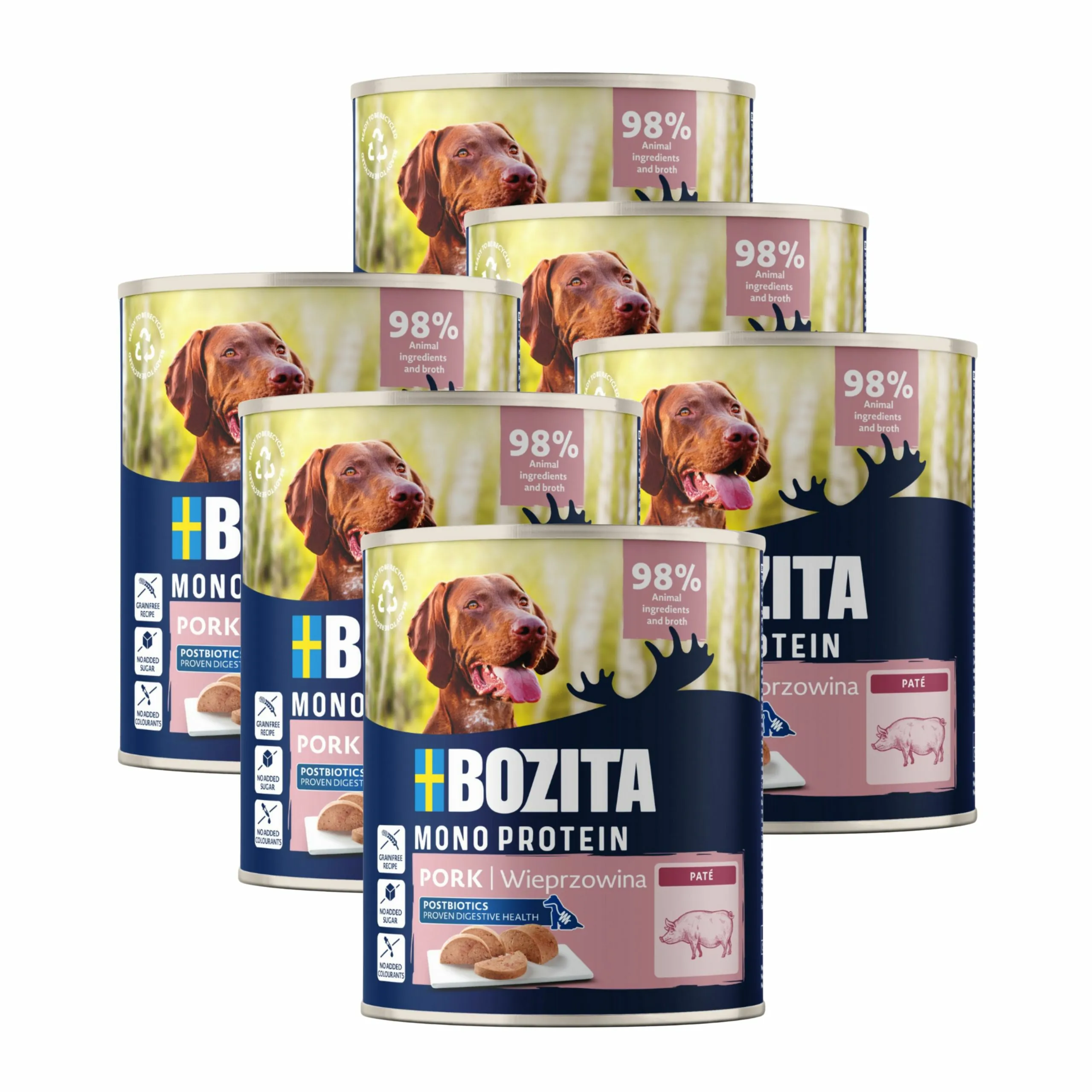 Bozita Mono wieprzowina adult 800 g × 6