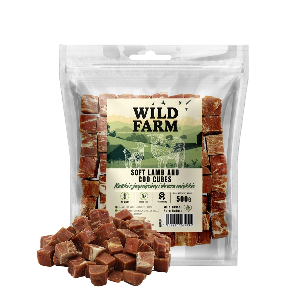 Wild Farm jagnięcina, dorsz 500 g