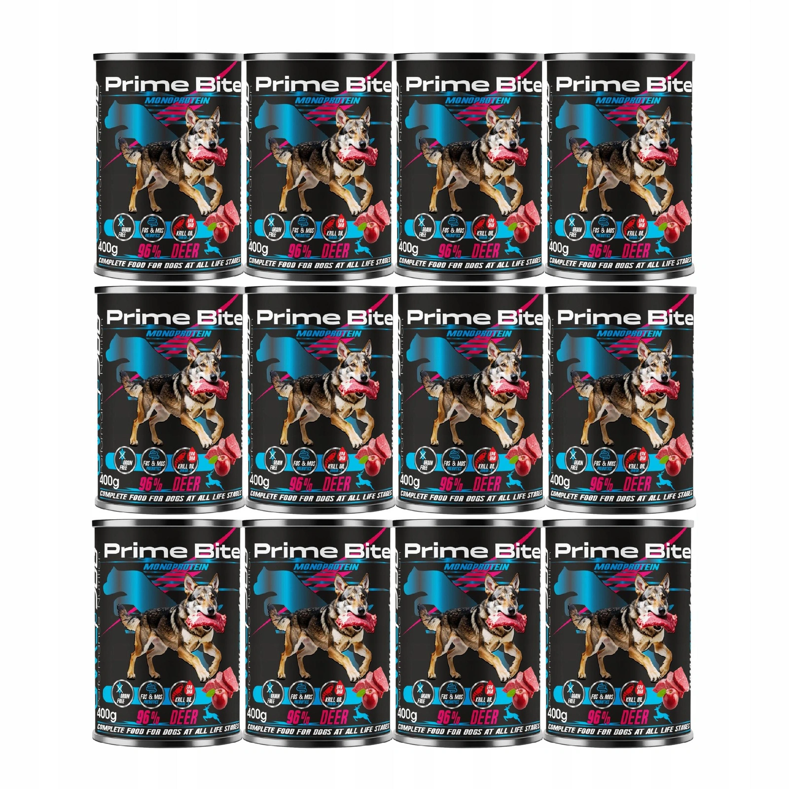 Game Dog Prime Bite jeleń 400 g × 12