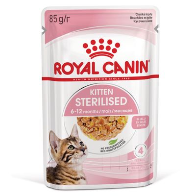 Royal Canin Feline Health Nutrition Sterilised kurczak w galaretce kitten 85 g × 12