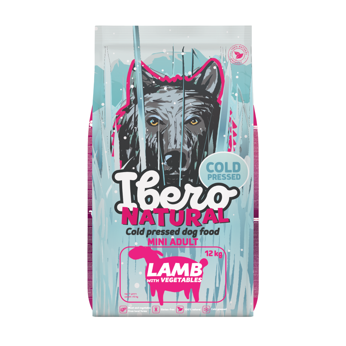 Ibero Cold Press jagnięcina z batatem, owsem, ryżem, ziemniakiem adult małe rasy 12 kg