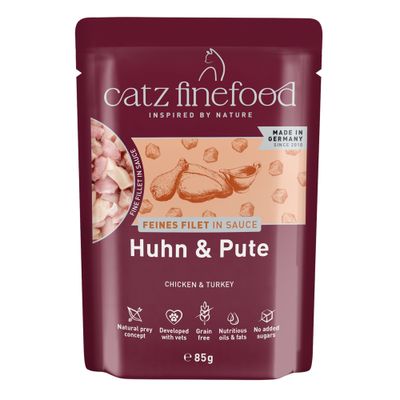 Catz Finefood Feines Filet indyk, kurczak w sosie 85 g × 32