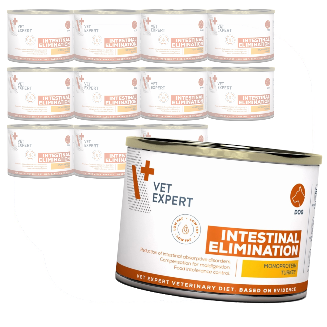 VetExpert Veterinary Diet Intestinal Elimination Low Fat indyk 200 g × 12