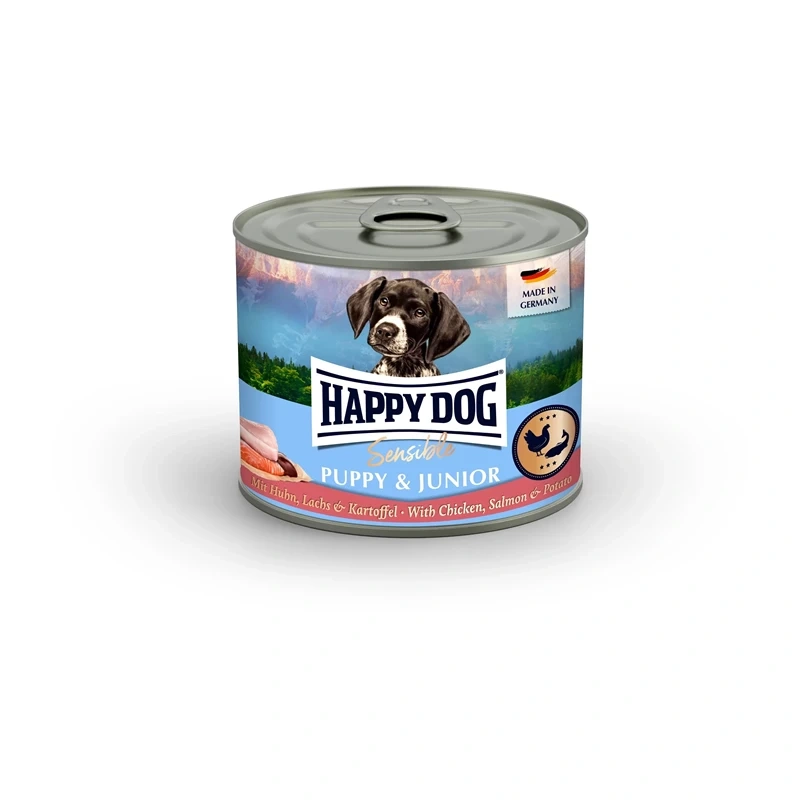 Happy Dog Sensible kurczak, łosoś puppy 200 g