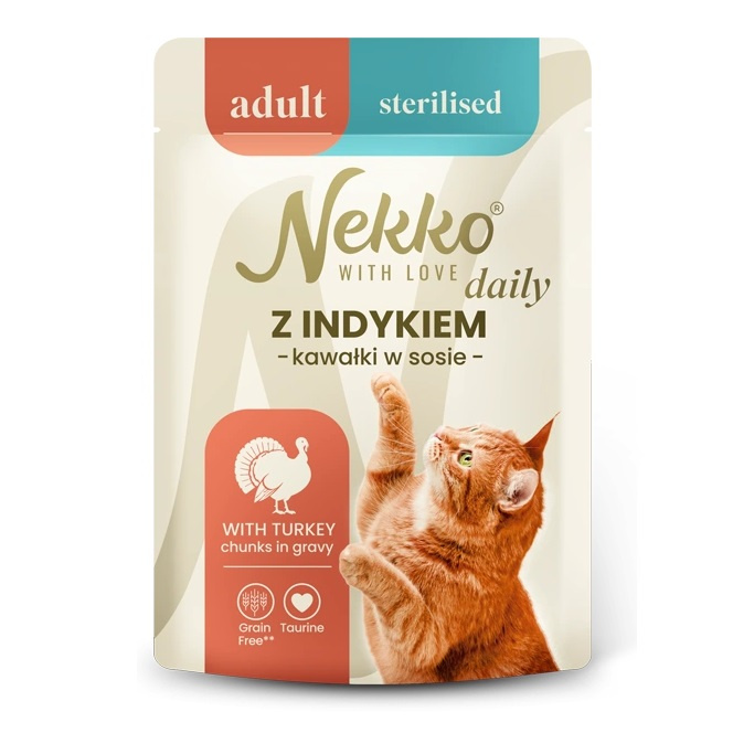 Nekko Daily Sterilised indyk w sosie adult 85 g