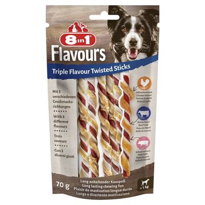 8in1 Triple Flavour kurczak, wieprzowina, wołowina 70 g × 3