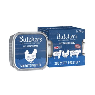 Butcher's Original jagnięcina, kurczak, wołowina adult 150 g × 24