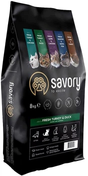 Savory Sensitive indyk, kaczka adult 8 kg