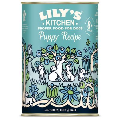 Lily's Kitchen indyk, kaczka puppy 400 g × 6