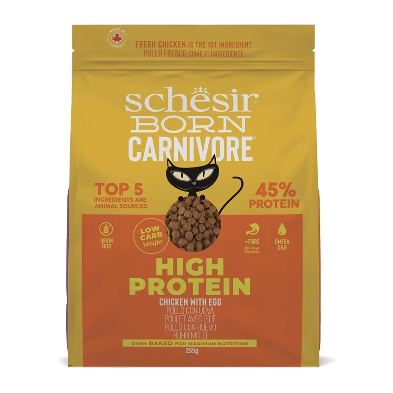 Schesir Born Carnivore kurczak z jajkiem adult 255 g