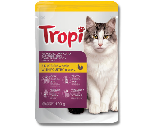 Tropi drób w sosie adult 100 g