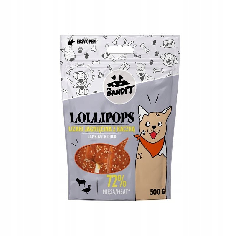 Mr. Bandit Lollipops jagnięcina, kaczka 500 g