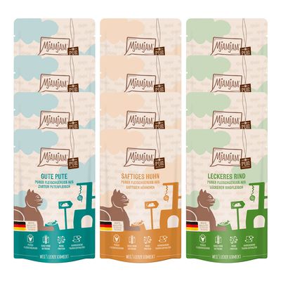 MjAMjAM Purer Fleischgenuss mix smaków adult 125 g × 12