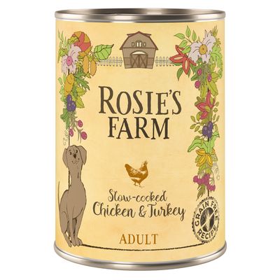 Rosie's Farm indyk, kurczak adult 400 g × 12
