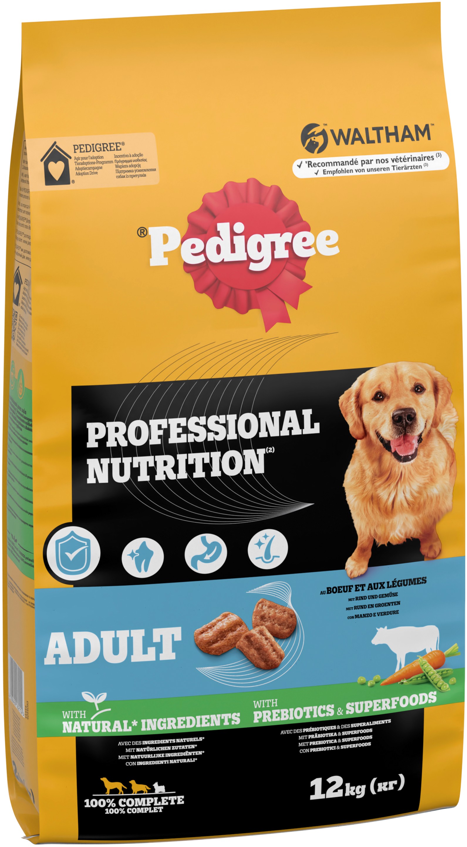 Pedigree Professional Nutrition wołowina adult średnie i duże rasy 12 kg