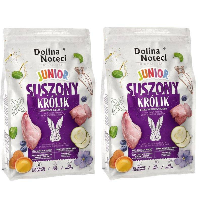 Dolina Noteci Premium królik junior 4 kg × 2