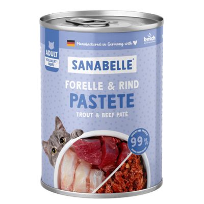 Sanabelle All Meat pstrąg, wołowina pasztet adult 400 g × 6