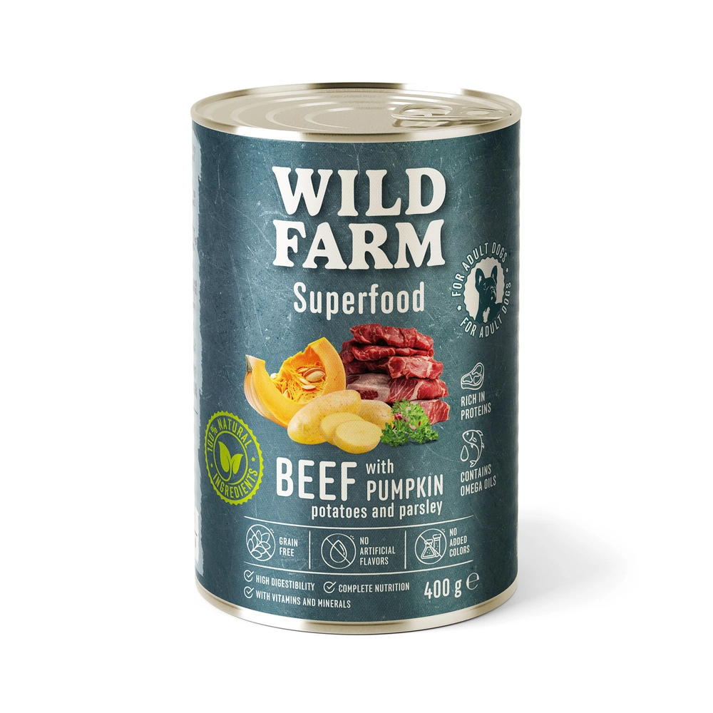 Wild Farm Superfood wołowina adult 400 g