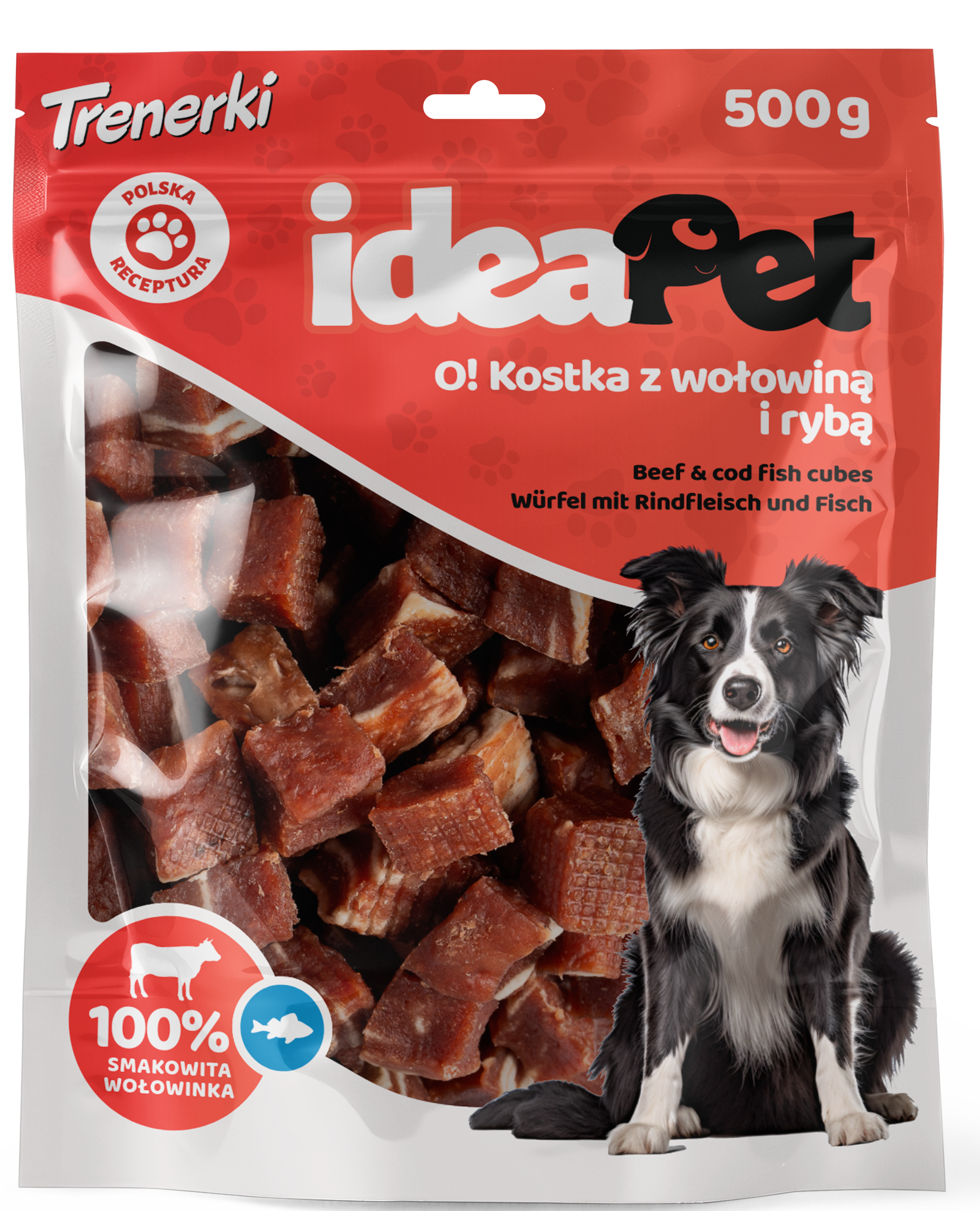 IdeaPet O! Kostka z wołowiną i rybą 500 g