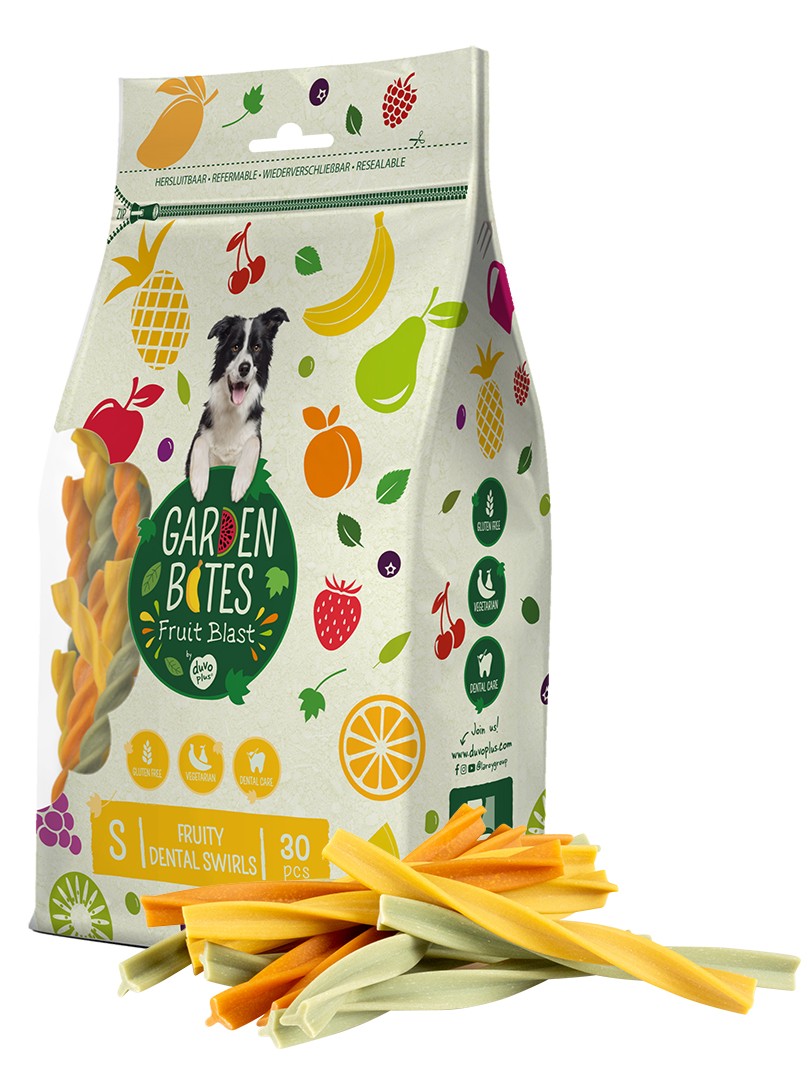 Garden Bites Fruity Dental Swirls owocowe małe rasy 8 g × 30