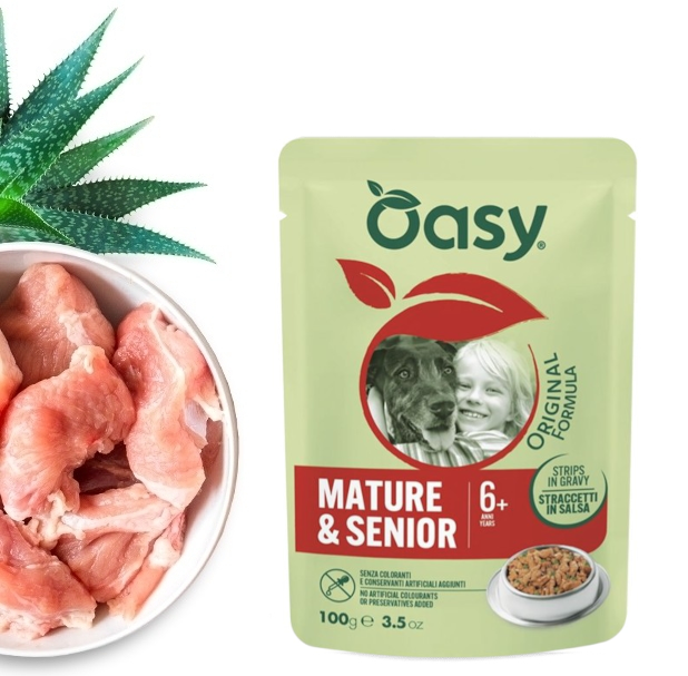 Oasy Strips In Gravy indyk senior 100 g
