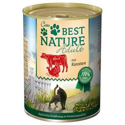 Best Nature indyk z marchewą, wołowina z marchewą adult 400 g × 6