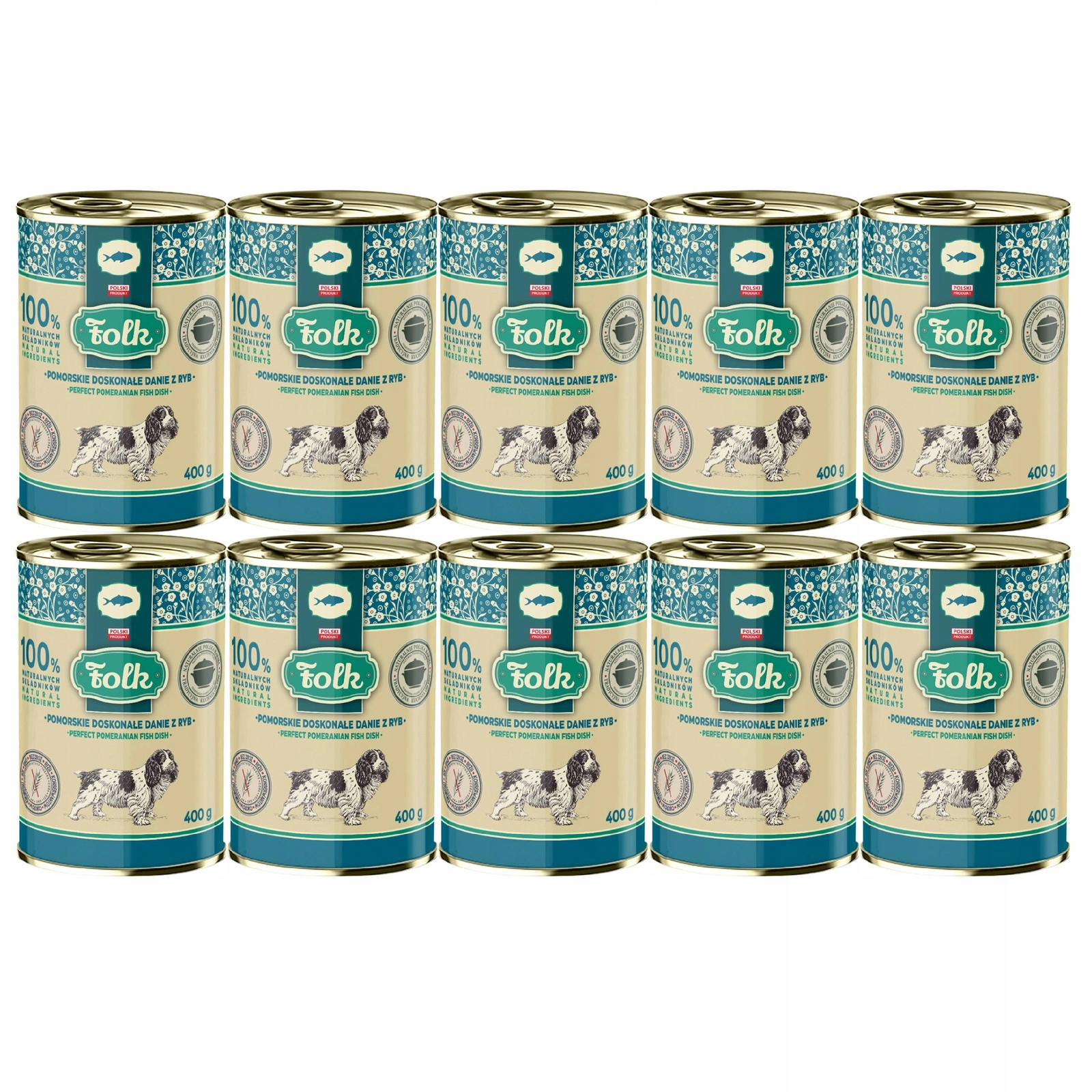 Folk Pomorskie Danie ryba adult 400 g × 10