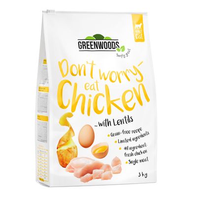 Greenwoods kurczak z soczewicą i ziemniakiem 3 kg × 3