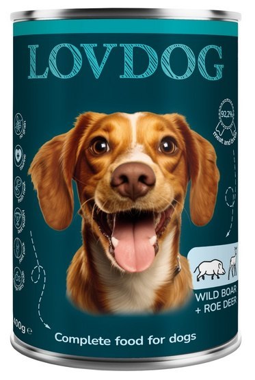 Lovdog Wild dzik, sarna adult 400 g