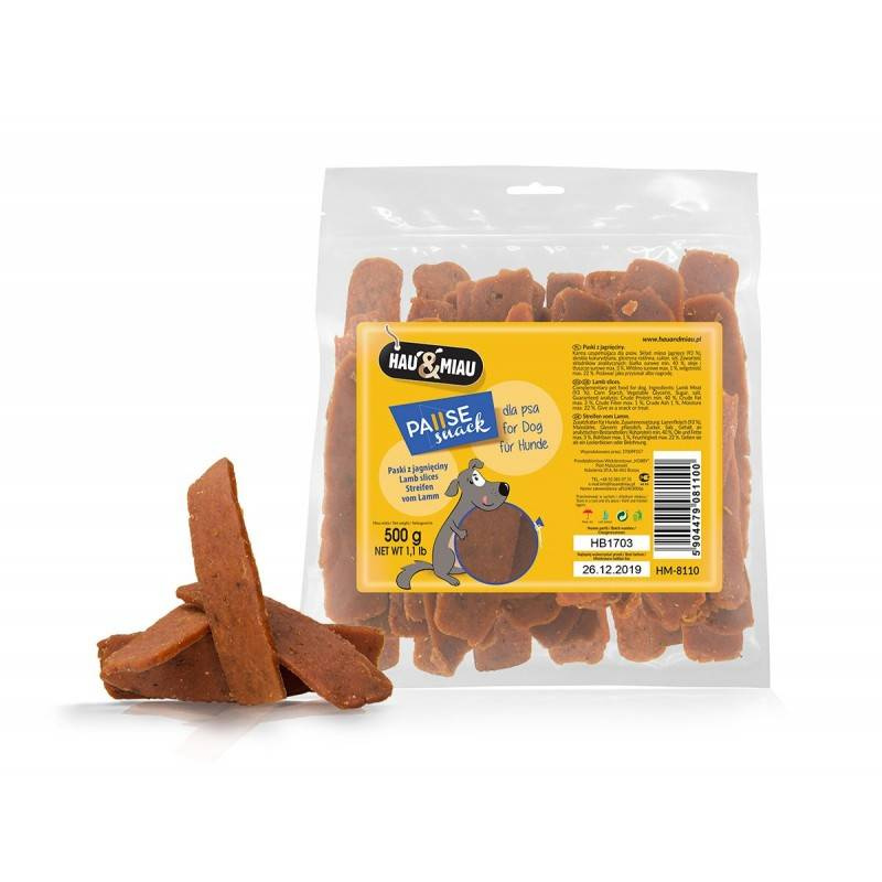 Hau&Miau Pausesnack paski z jagnięciny 500 g