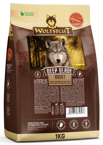 Wolfsblut Deep Glade bawół, jeleń adult 1 kg