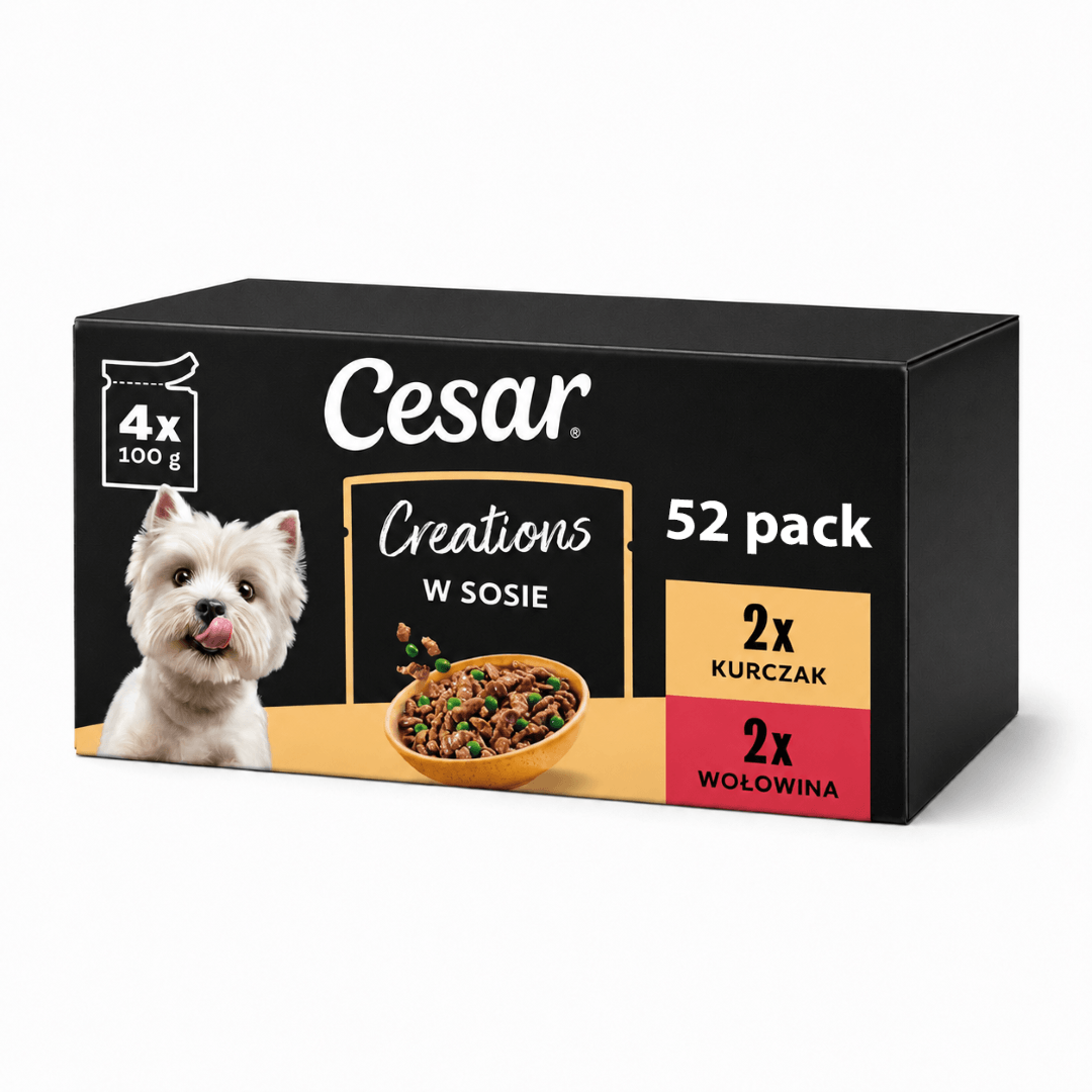 Cesar Creations kurczak, wołowina adult 100 g × 52