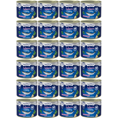 Baltica Excellent Skin & Coat łosoś, indyk adult 185 g × 24