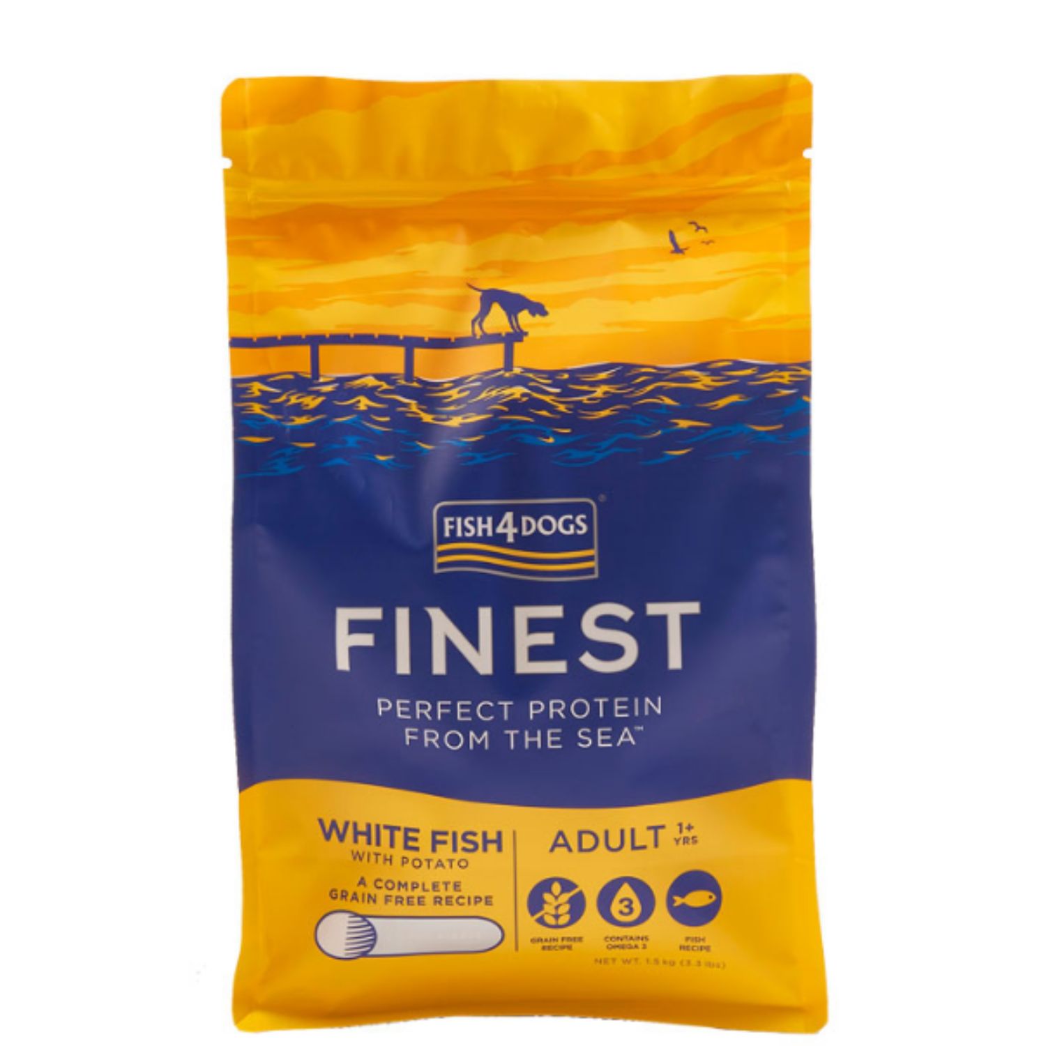 Fish4Dogs Finest biała ryba adult duże rasy 12 kg