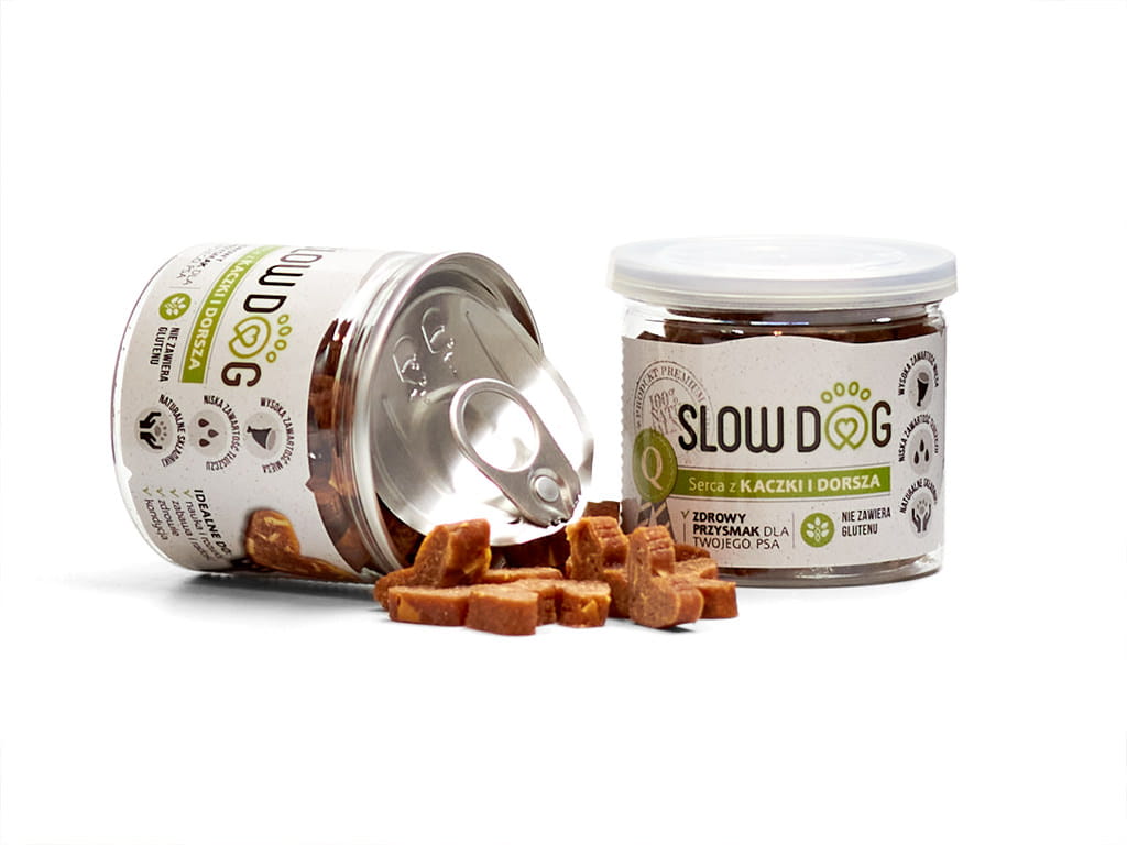 Slow Dog Treserki serca z kaczki i dorsza 70 g