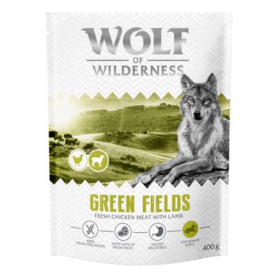 Wolf of Wilderness Green Fields jagnięcina senior 400 g