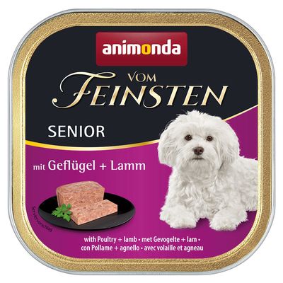Animonda Vom Feinsten drób, jagnięcina senior 150 g × 24