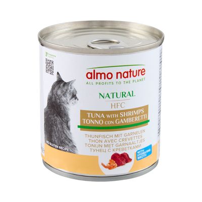 Almo Nature Hfc Natural Sensitive krewetki, tuńczyk w bulionie 280 g × 6