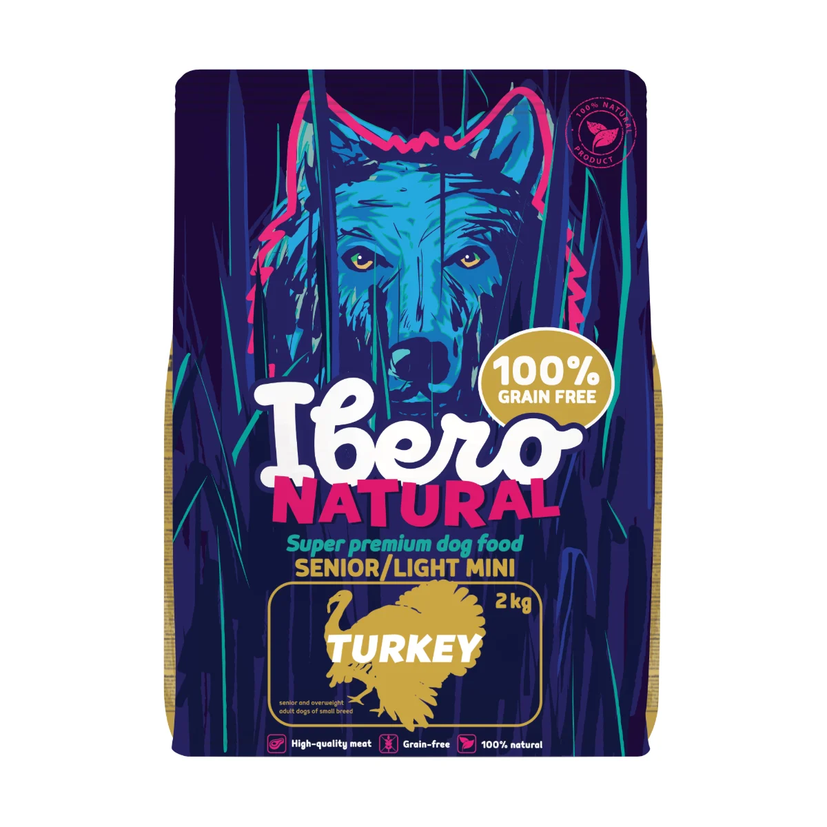 Ibero Grain Free indyk senior małe rasy 2 kg
