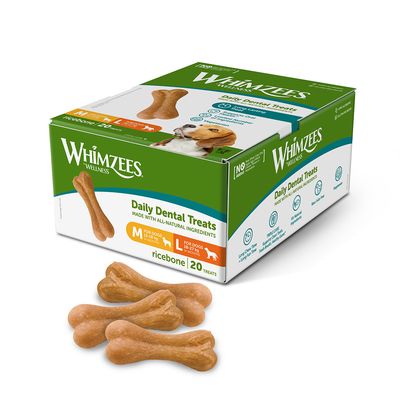 Whimzees by Wellness kość ryżowa średnie rasy, duże rasy 60 g × 20