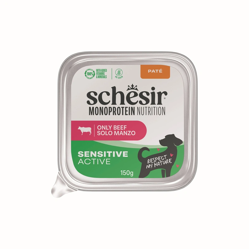 Schesir Monoprotein Sensitive Active wołowina adult 150 g