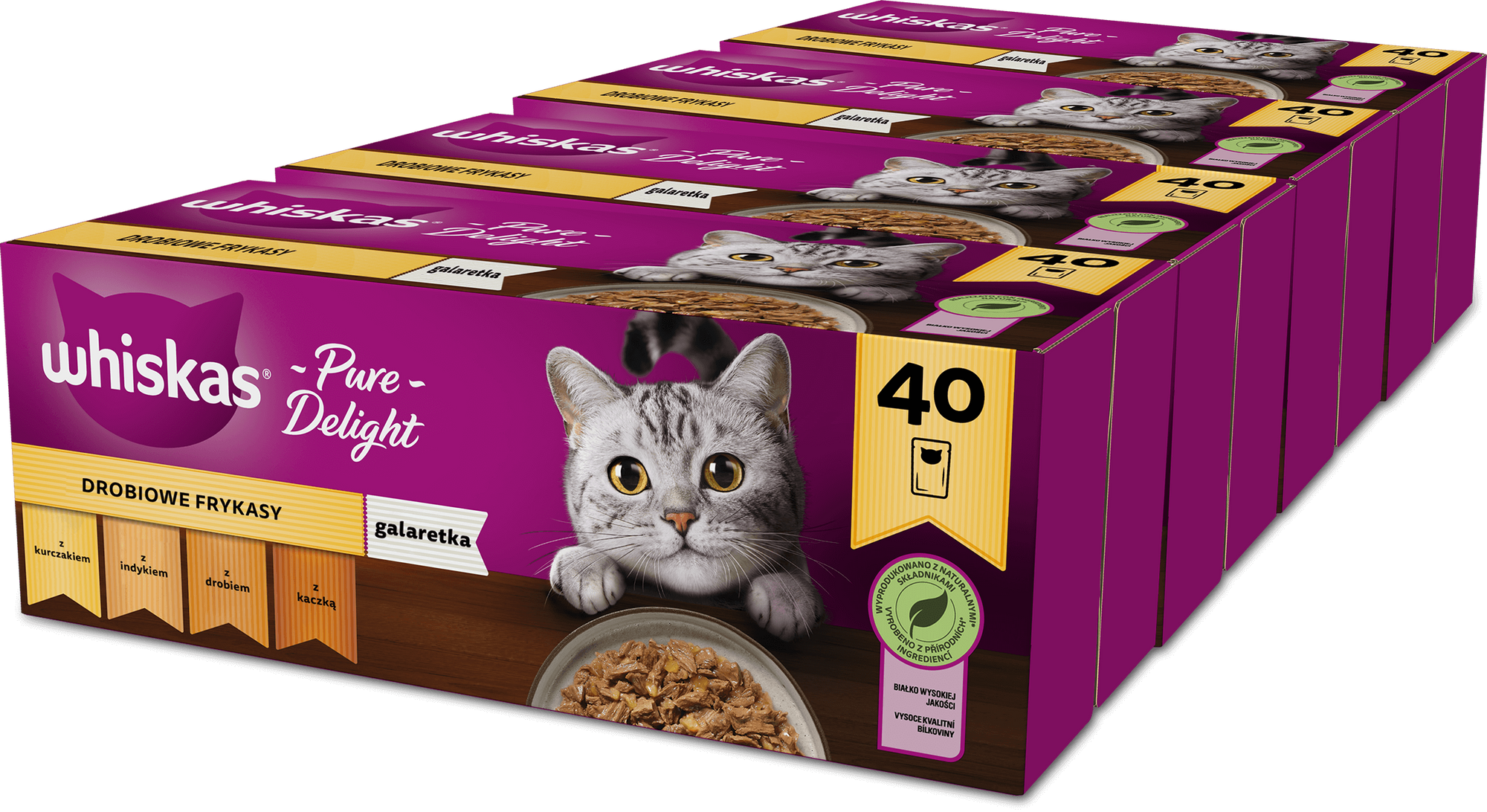 Whiskas Pure Delight mix smaków w galaretce adult 85 g × 160