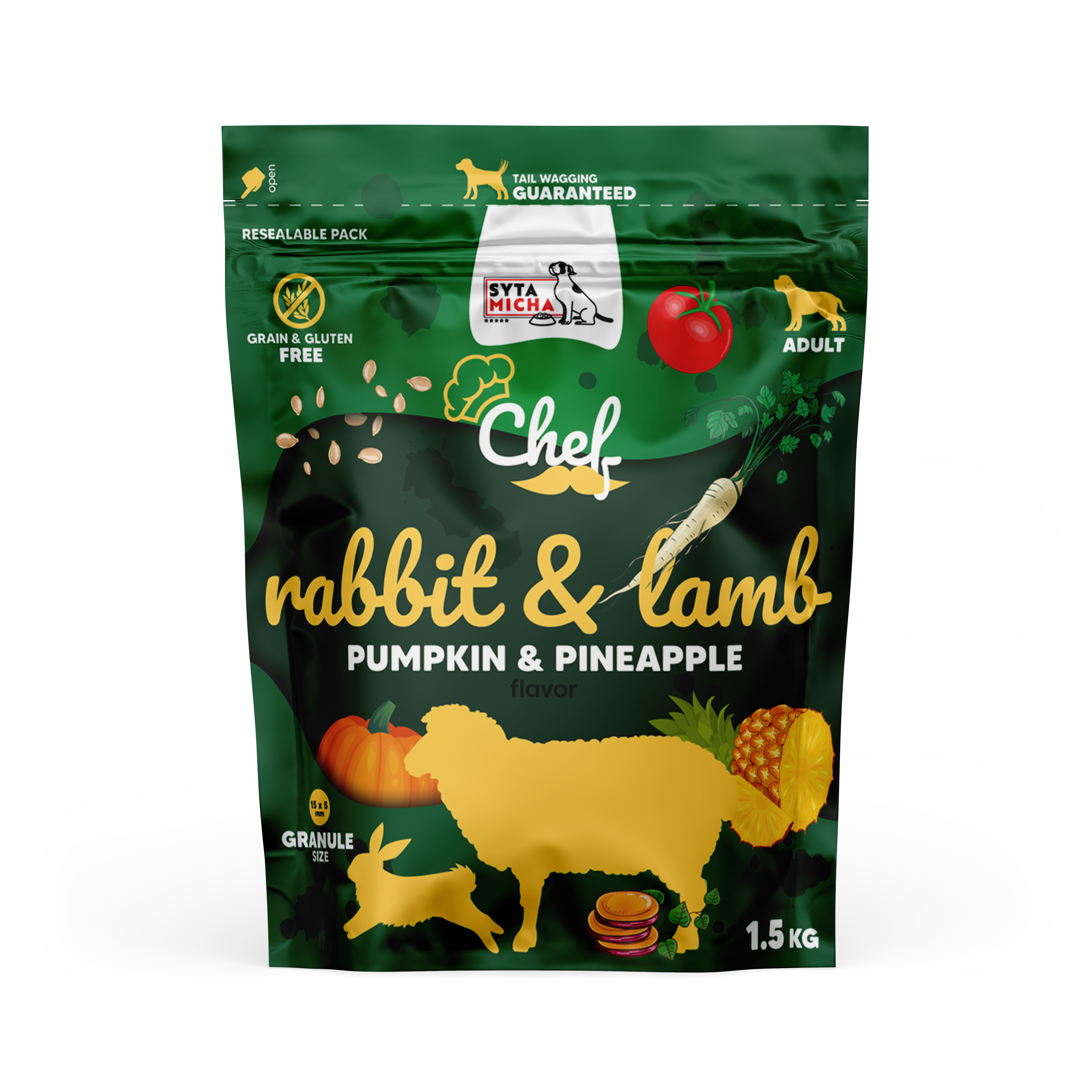Syta Micha CHEF królik, jagnięcina adult 1,5 kg