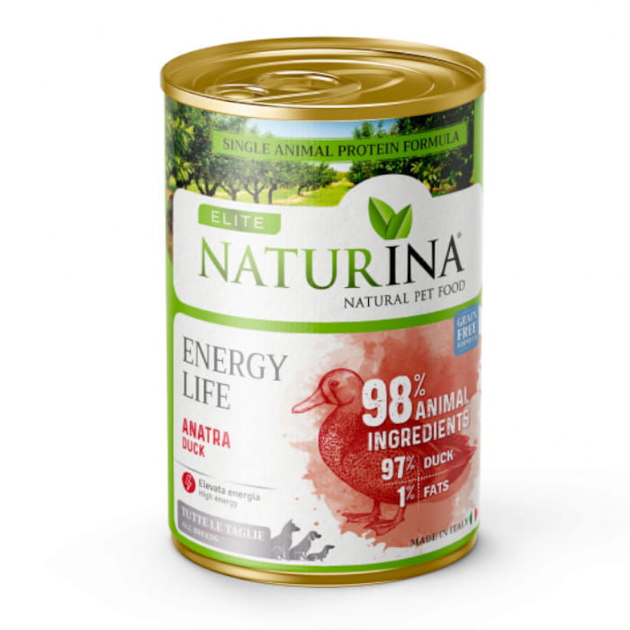 Naturina Elite Energy Life kaczka z pomarańczą adult 400 g